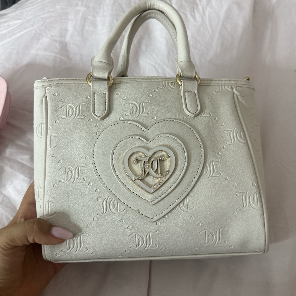 Juicy Couture White Heart Satchel